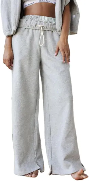 Nituyy Women Stripe Print Wide Leg Long Pants Casual Loose Drawstring Elastic Waist Pants High Rise Trousers with Pockets