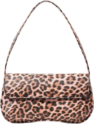 QWINEE Women's Y2K Flap Shoulder Bag PU Leather Handbag Top Handle Square Underarm Bag Hobo Vintage Clutch Purse