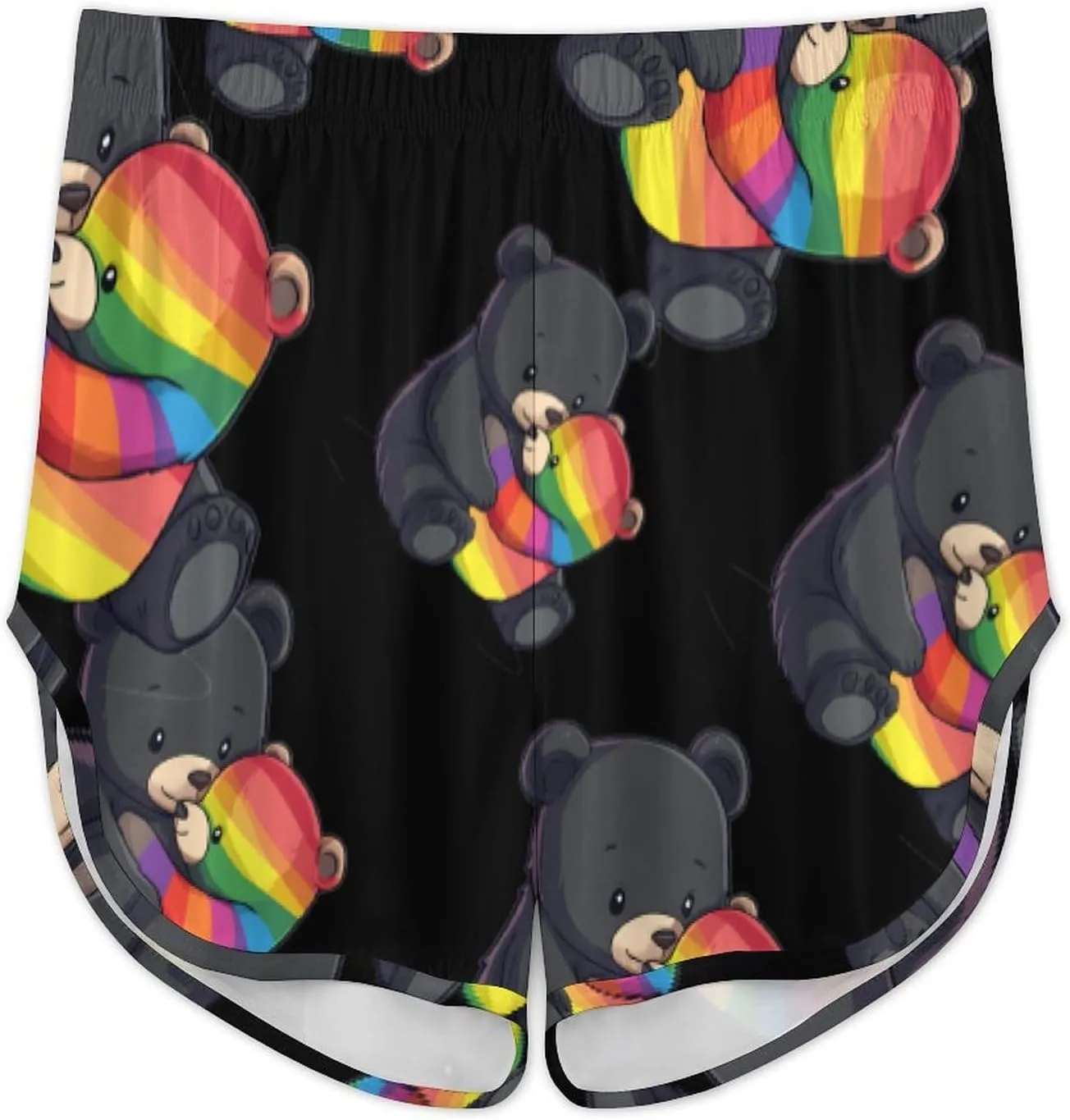 Rainbow Mama Bear Hug Love Pajamas for Women Set Tank Top Pjs And Shorts Sleepwear Loungewear Sets