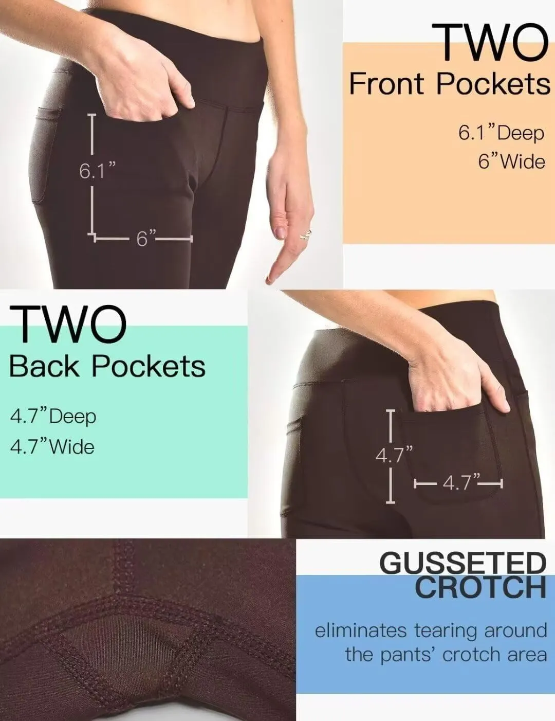 Safort Women's Yoga Pants Straight Leg Yoga Dress Pants 28"/30"/32"/34" Long Tall Inseam Stretch Slacks Pocket for Workout