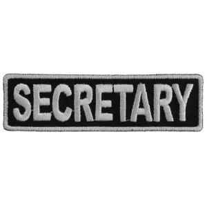 Secretary Patch 3.5 Inch White