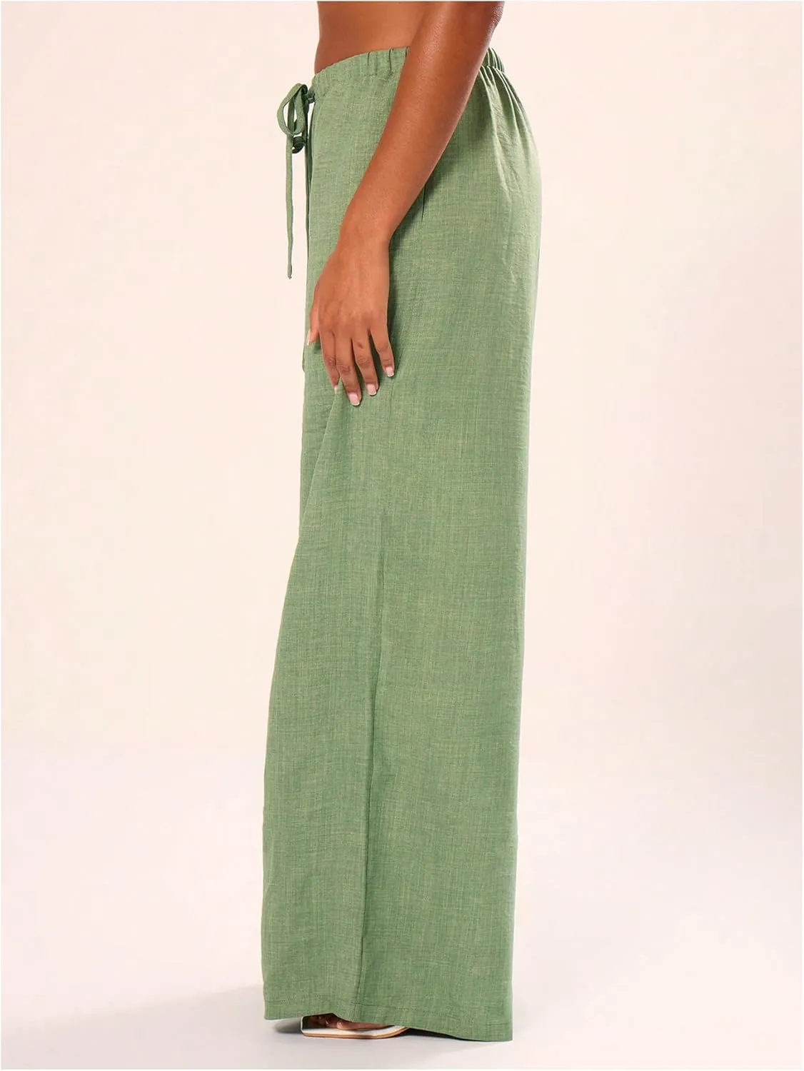SHENHE Women's Green Wide Leg Palazzo Pants