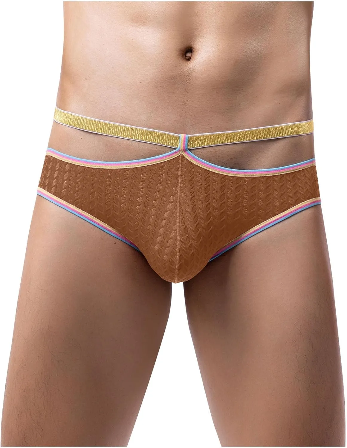 Sinzelimin Briefs for Men's Mini Boxer Shorts Fashion Printed Thongs Base Layer Low Waist Pouch Sports Underpants Underwear