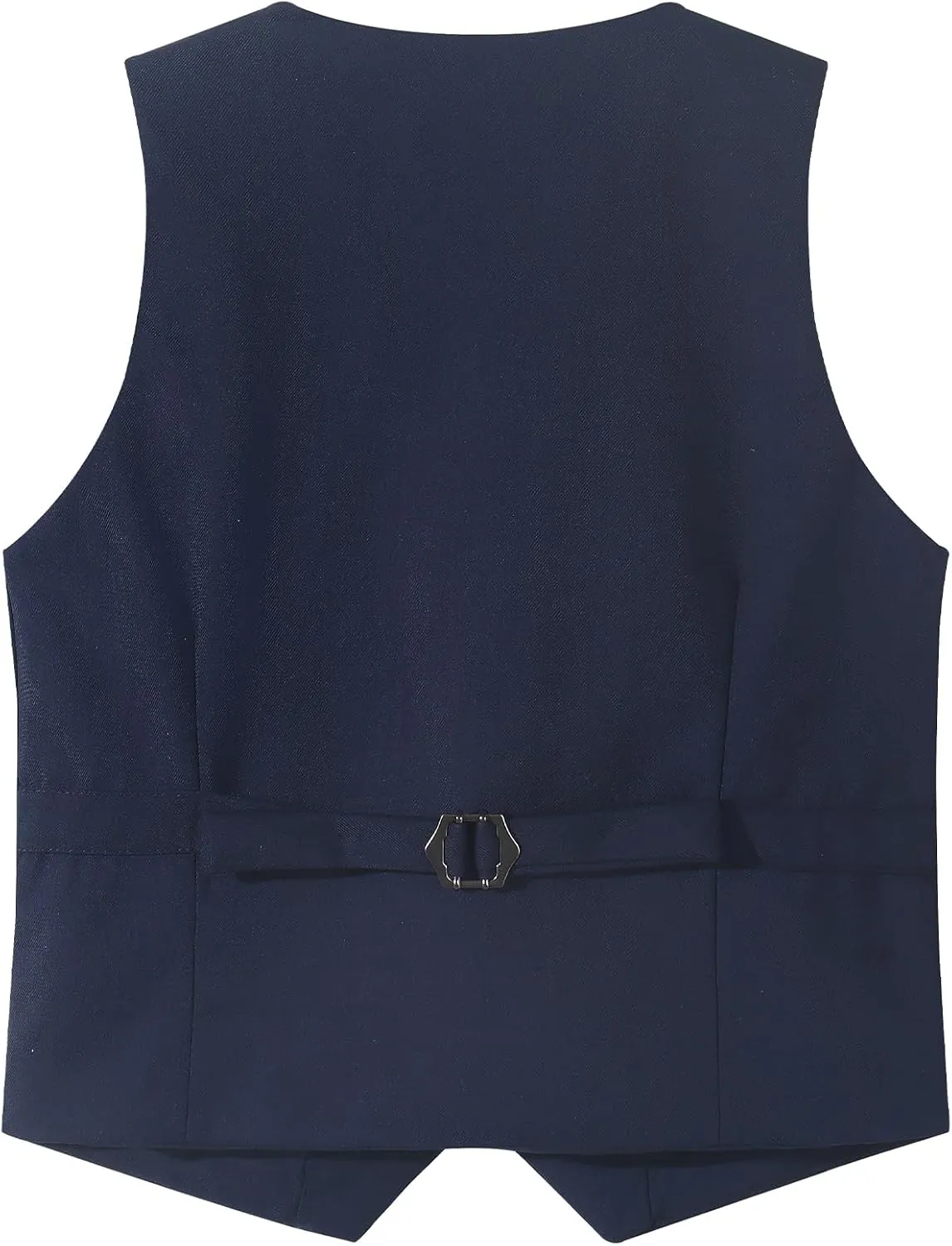 Spring&Gege Boy's Formal Suit Vest Solid Dress Waistcoat Vest with Pockets, Size 4-14 Years