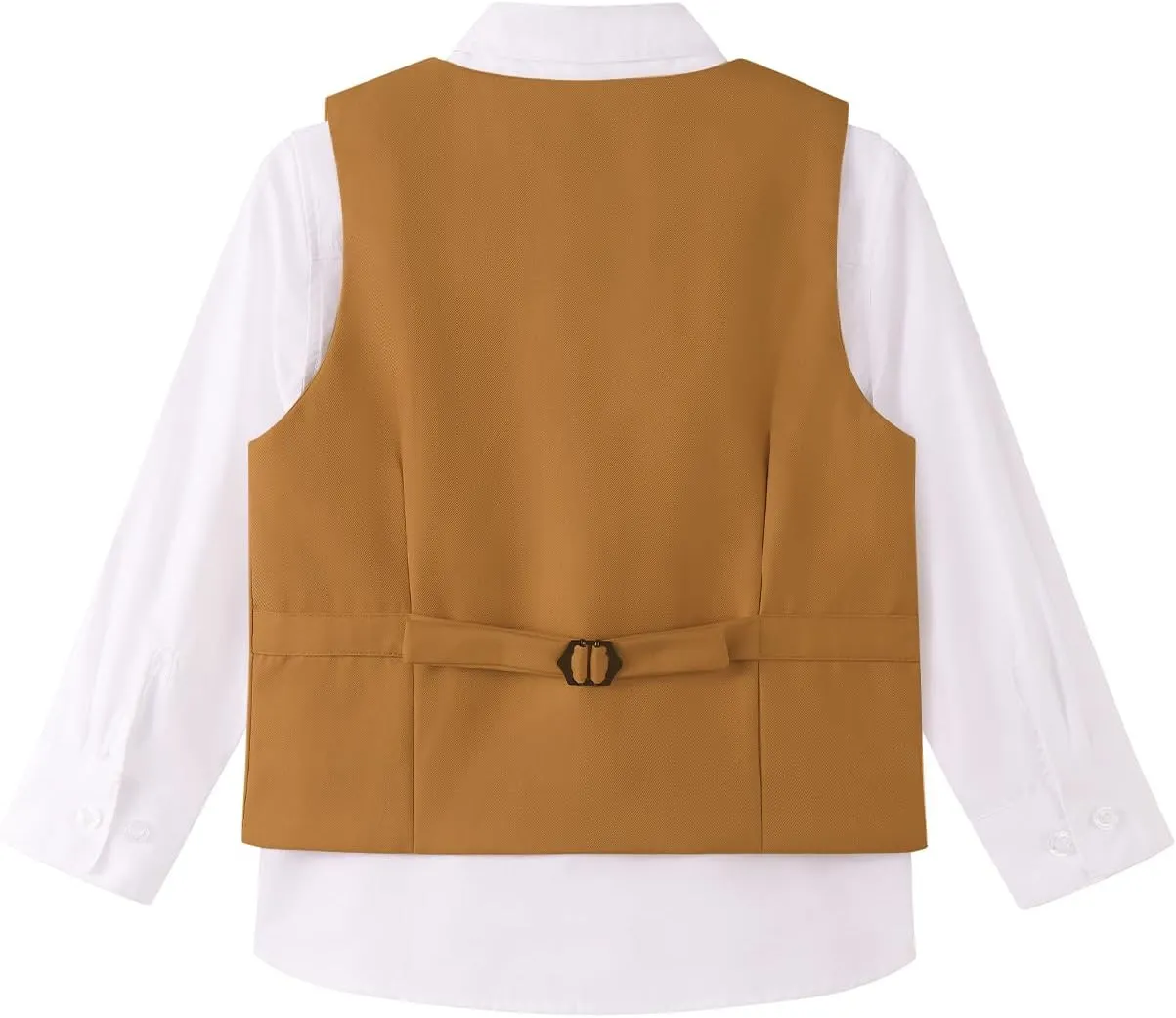 Spring&Gege Boy's Formal Suit Vest Solid Dress Waistcoat Vest with Pockets, Size 4-14 Years