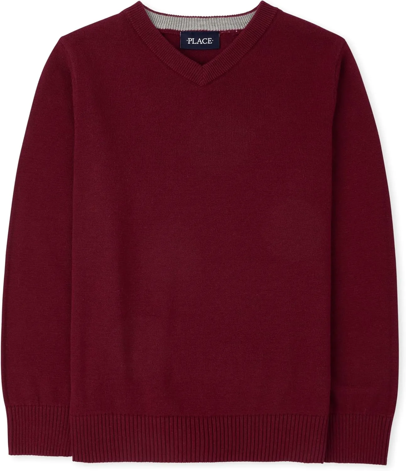 The Children's Place Boys' Long Sleeve V-Neck Pullover Sweater