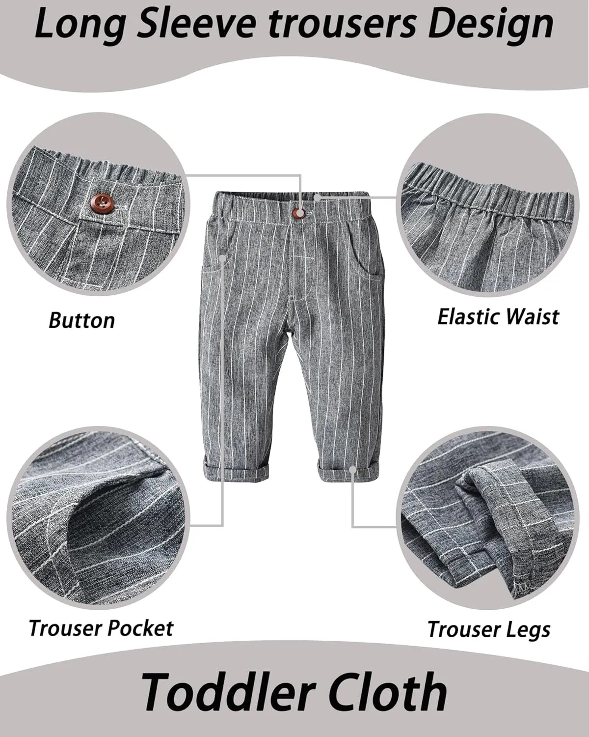 Toddler Boy Clothes Suits Boys Gentleman Outfits Set Formal Dress Shirt Vest Pants Bow Tie 1-5T