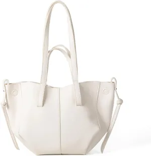 Tote Bag for Women, Small Leather Tote Bags Trendy Dumpling Bag Hobo Purse Shoulder Handbags (Brown)