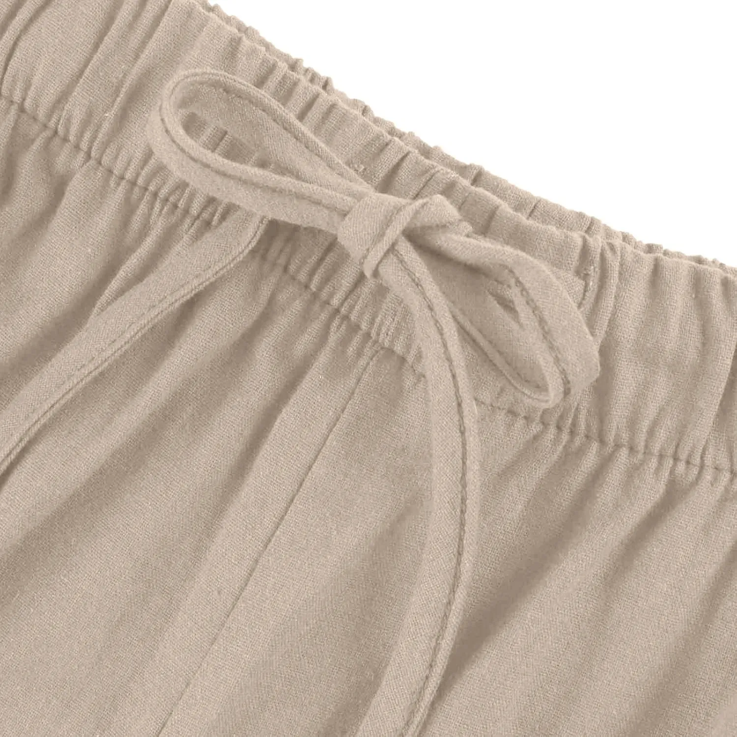 Wide Leg Linen Pants Women Summer Lightweight Elastic High Waisted Flowy Palazzo Pants Loose Fit Lounge Beach Pants