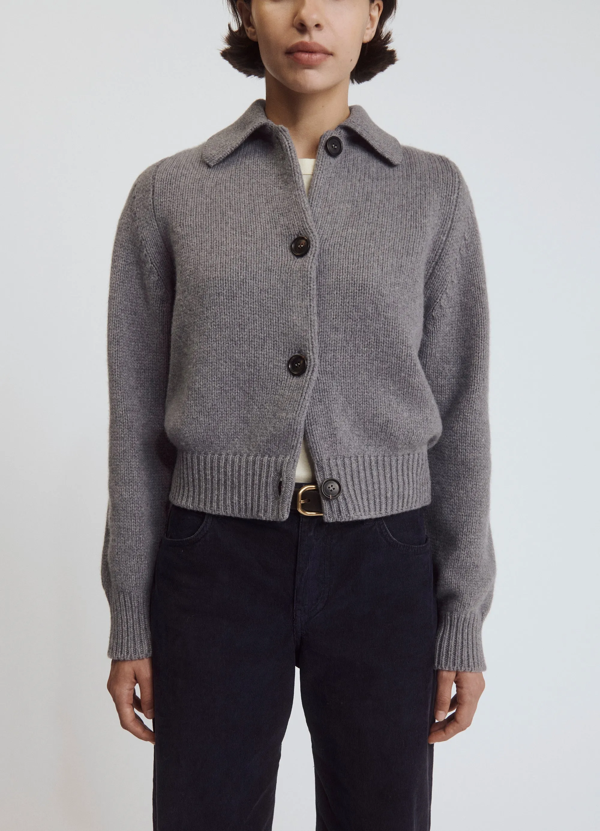 Winny Collared Jacket in Grey