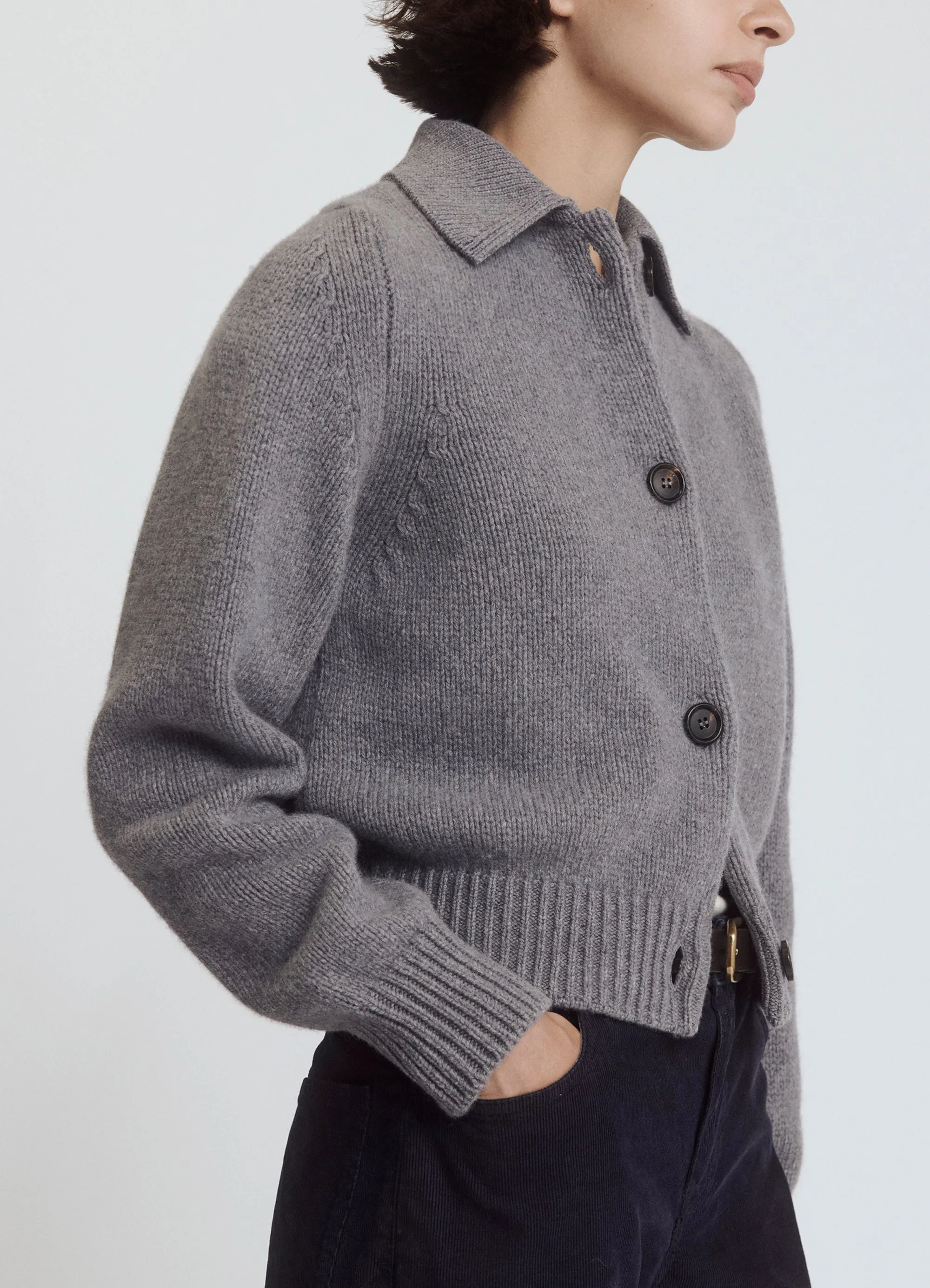 Winny Collared Jacket in Grey