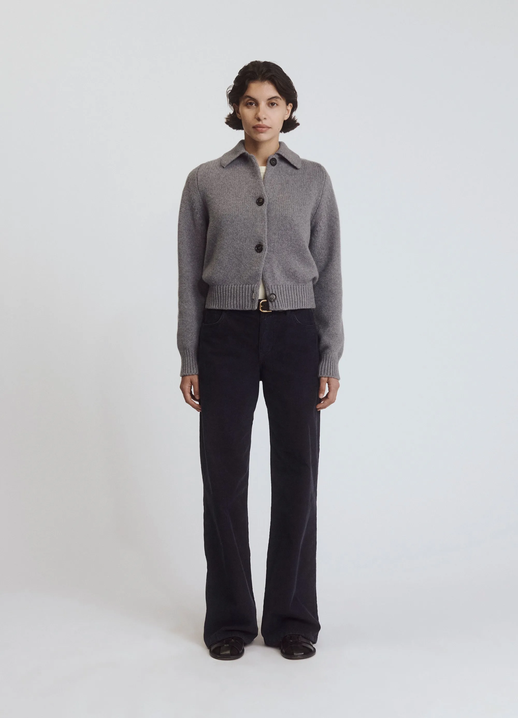Winny Collared Jacket in Grey