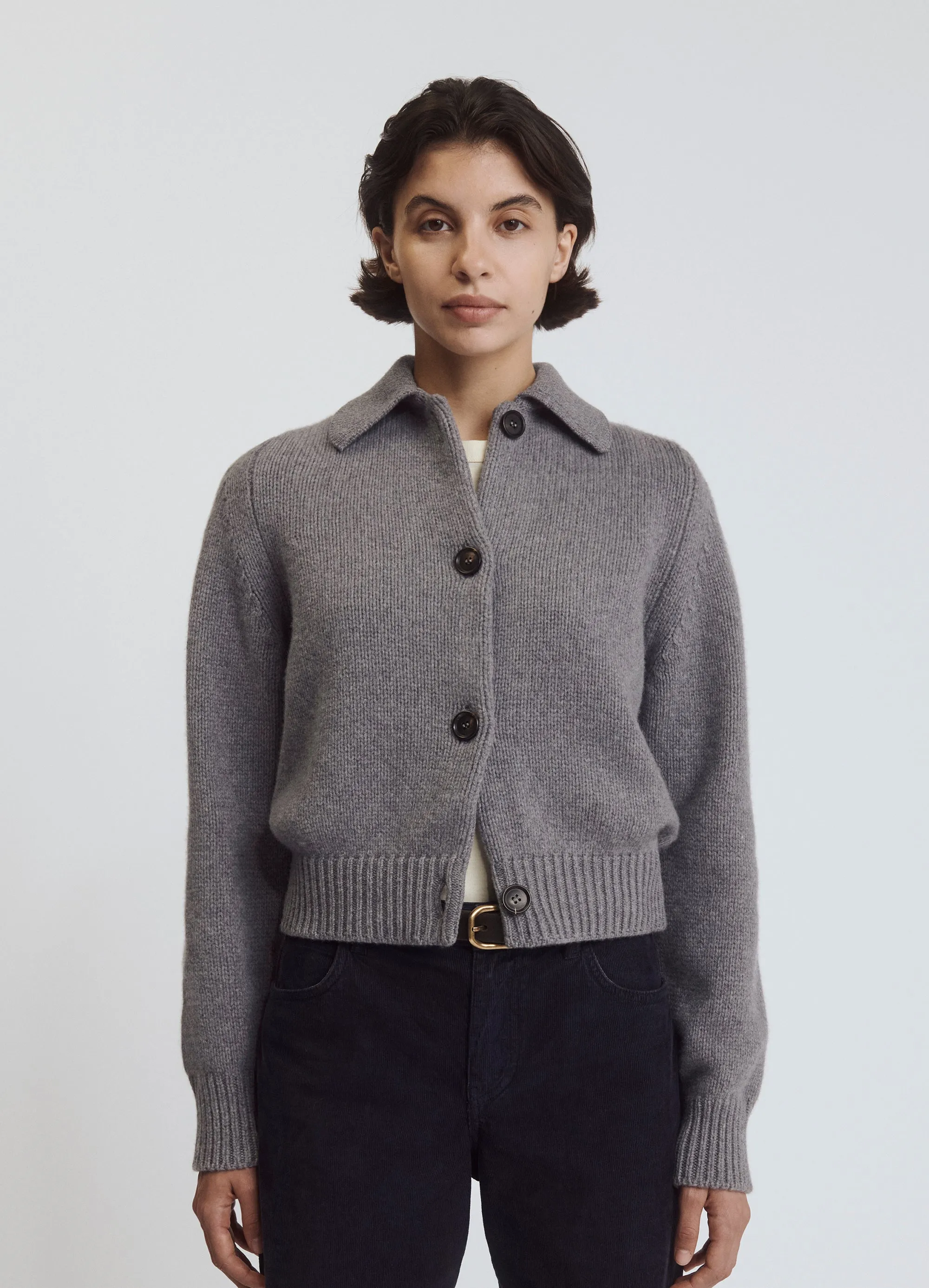 Winny Collared Jacket in Grey