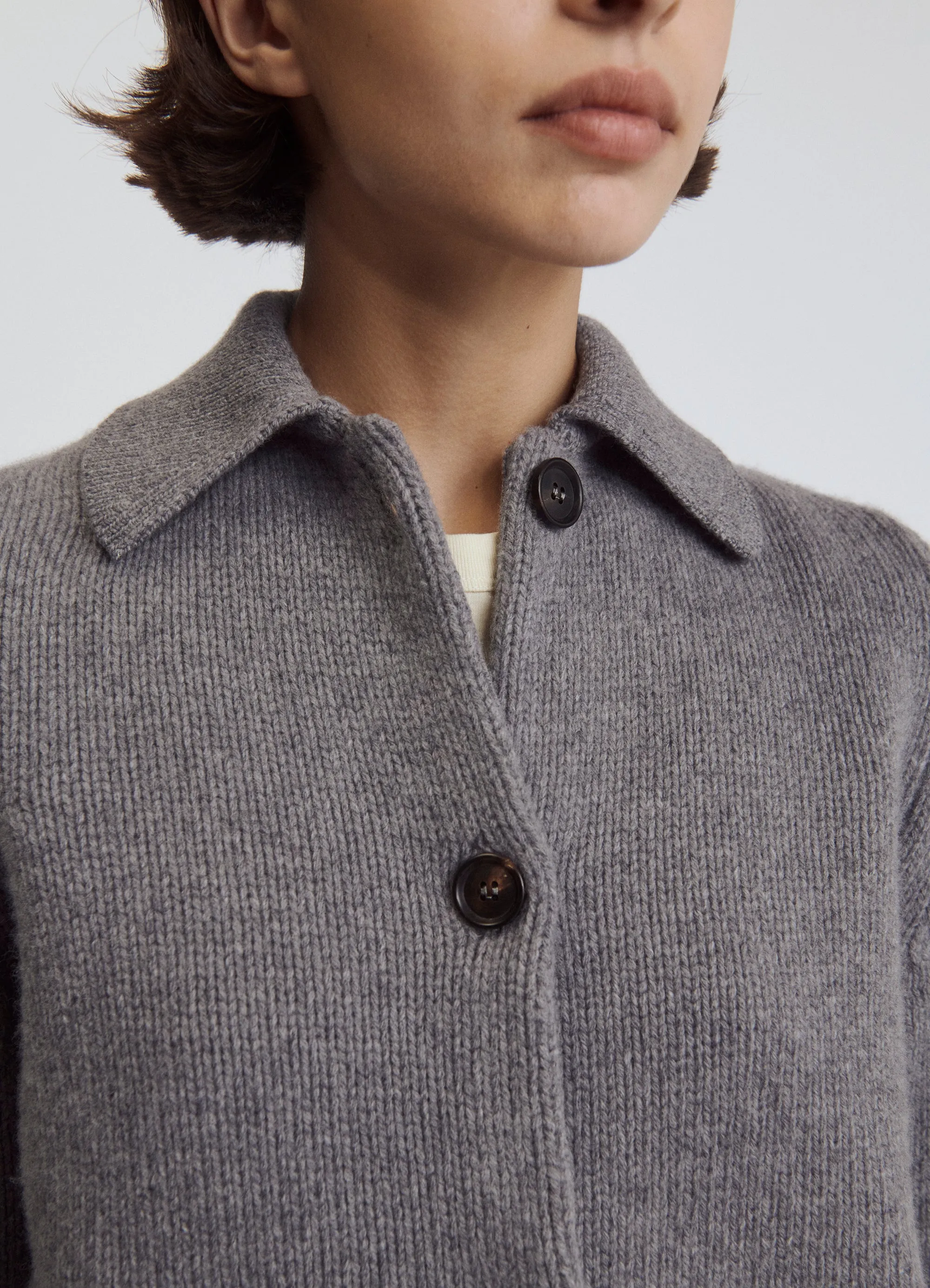 Winny Collared Jacket in Grey