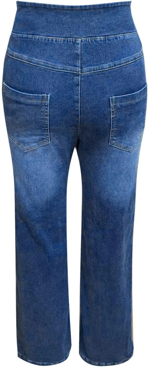 Women Sweatpant Jeans Sweatpants That Look Like Jeans High Waisted Stretchy Pull On Wide Leg Jean