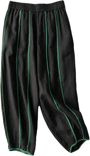 Women's Casual Nine-Point Pants Loose Cotton Trousers Thin Harem Pants
