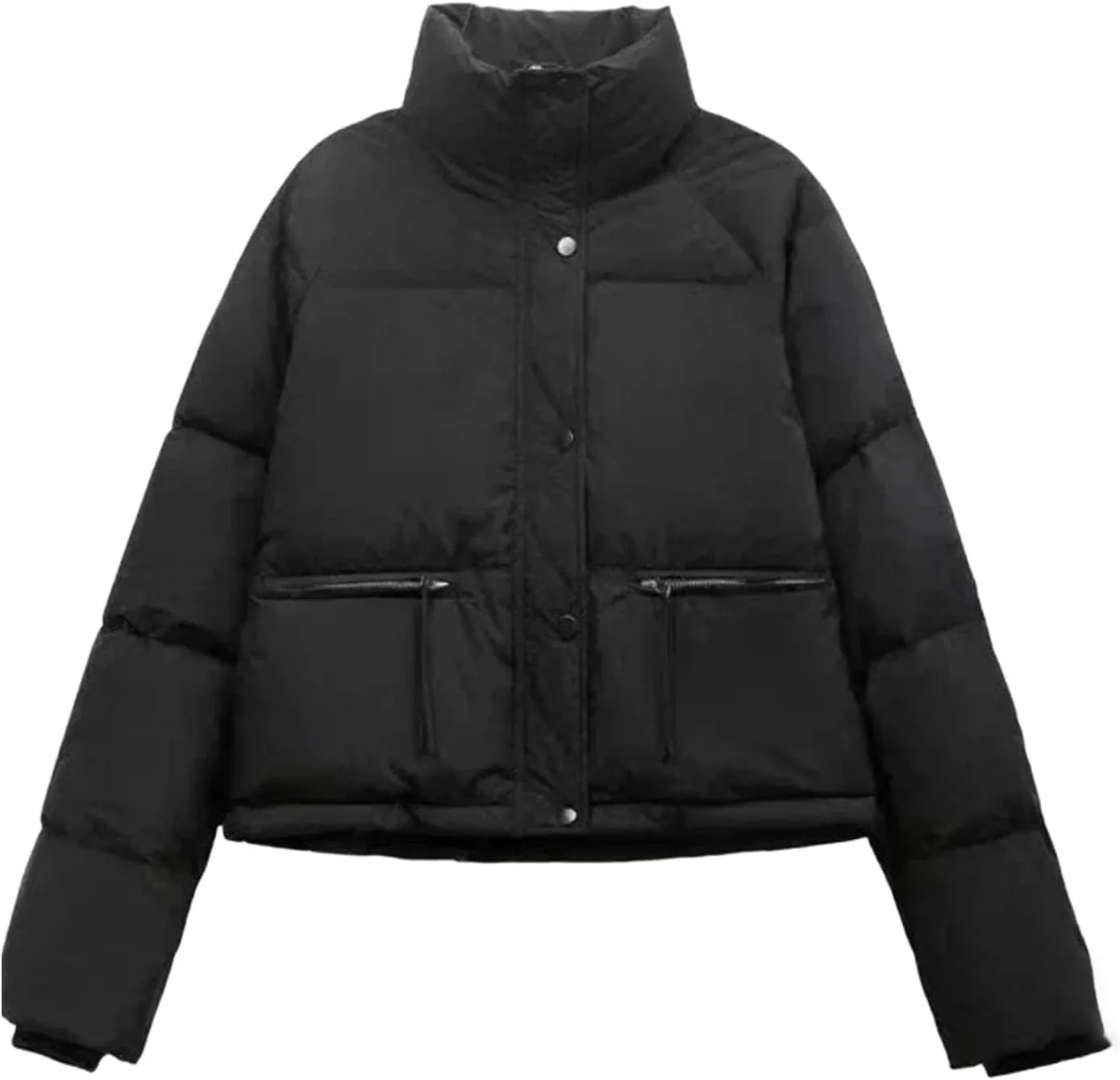 Women's Jacket in Cotton-padded Clothes Short Korean Stand Collar Thicken Bread Jacket Coat Tops