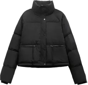 Women's Jacket in Cotton-padded Clothes Short Korean Stand Collar Thicken Bread Jacket Coat Tops