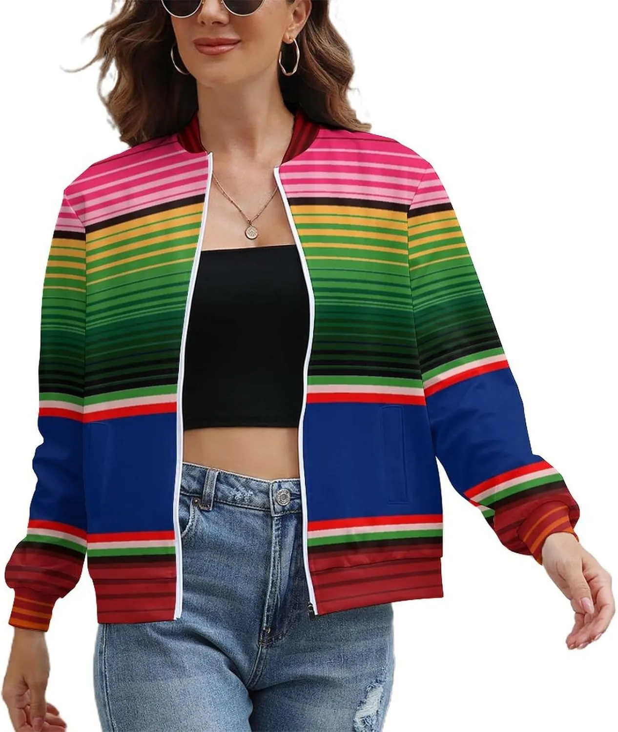 Women's Lightweight Athletic Jacket Zip Up Coat Long Sleeve Casual Sweatshirt