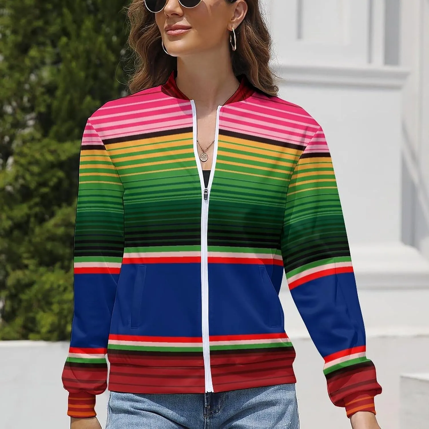 Women's Lightweight Athletic Jacket Zip Up Coat Long Sleeve Casual Sweatshirt