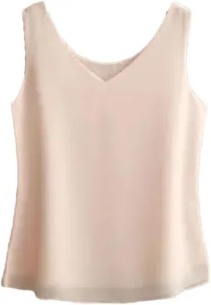 Women's Sleeveless Tank Top Summer Chiffon Shirt Loose Lightweight Blouse Vest
