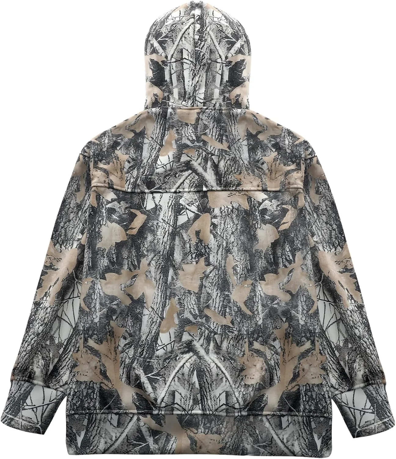 YKR Womens Camo Hoodie Oversized Maple Leaf Print Fleece Hooded Pullover Sweatshirt with Pocket