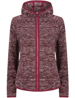 Zoey Polar Fleece Hoodie In Damson Space Dye - Northern Expo