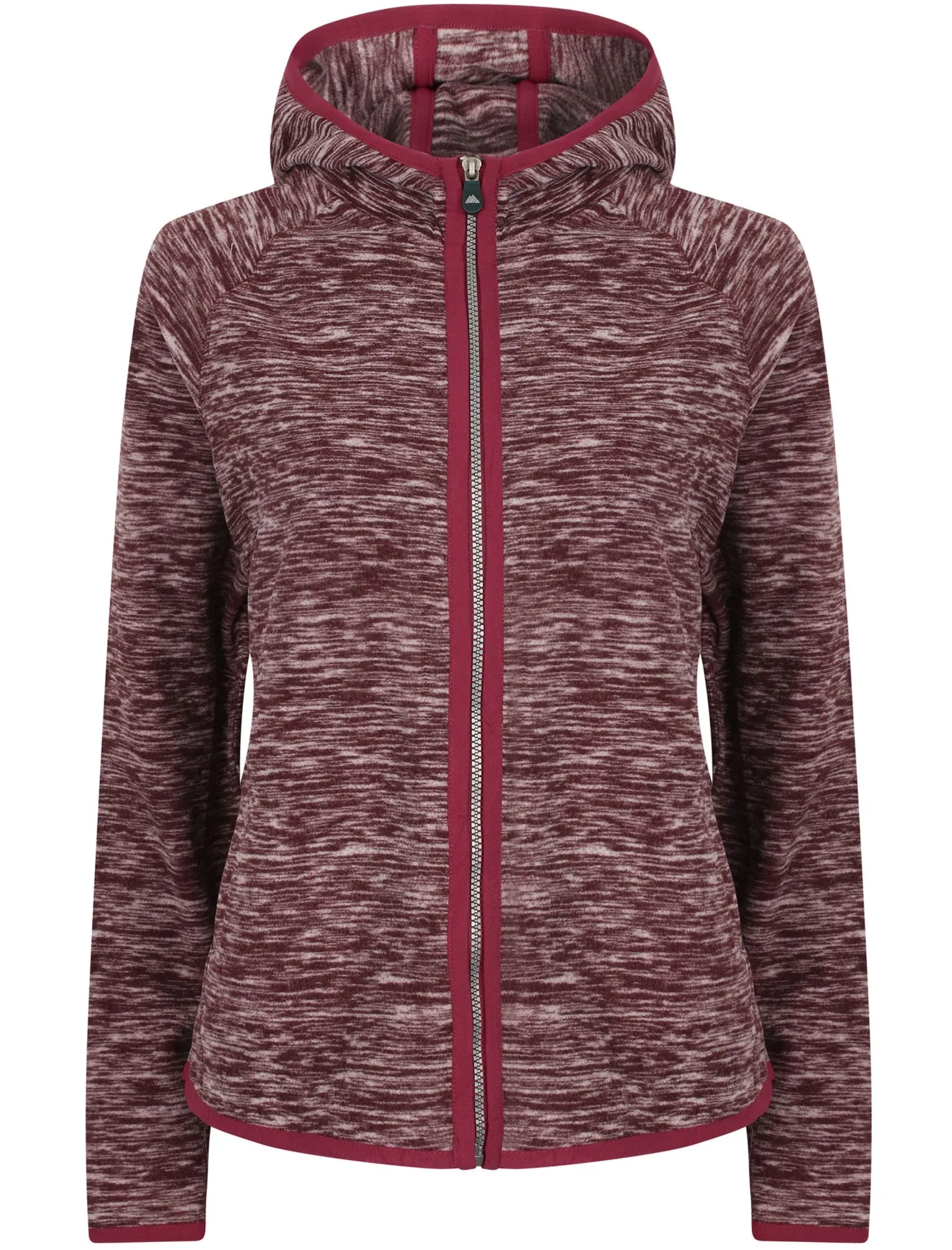 Zoey Polar Fleece Hoodie In Damson Space Dye - Northern Expo
