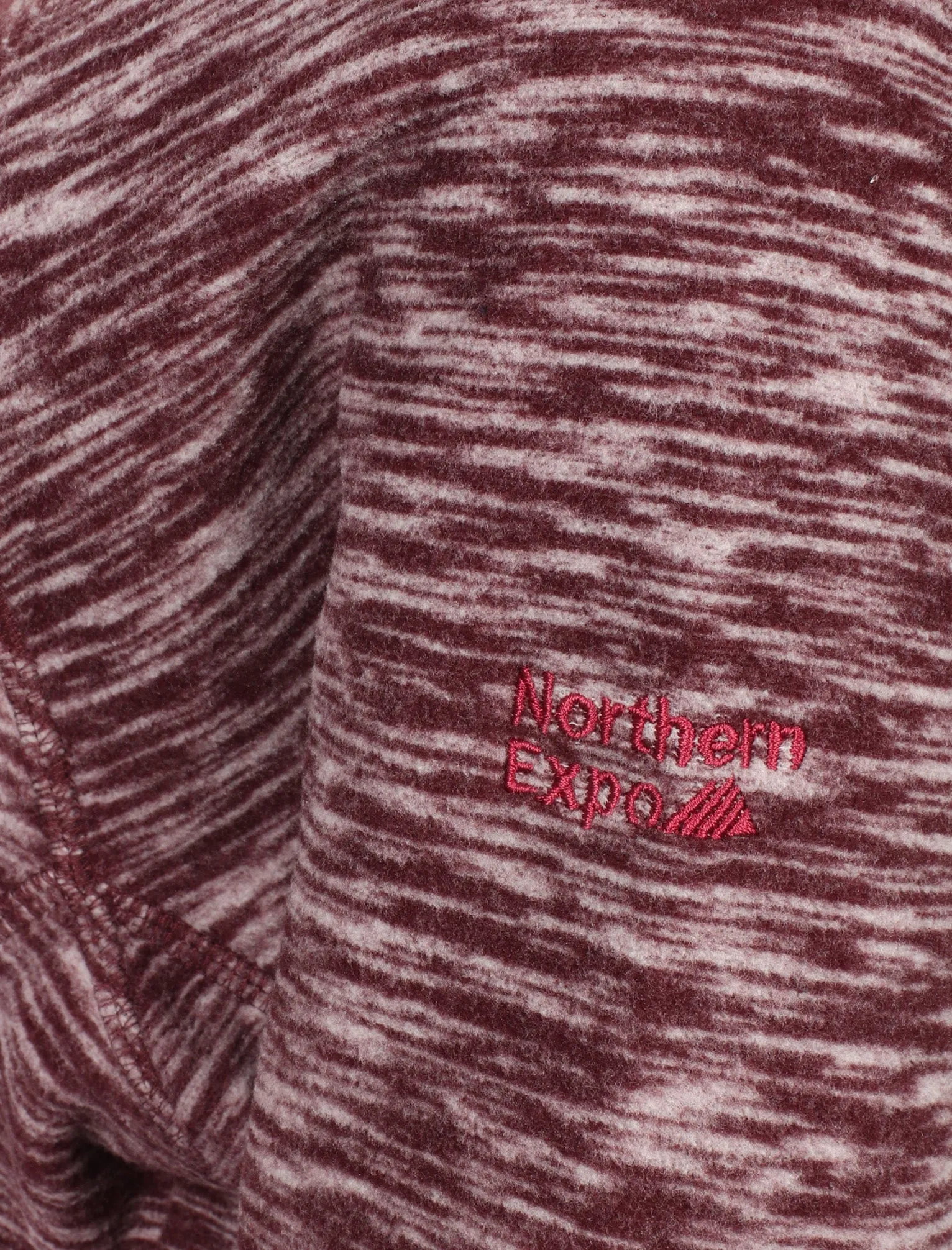 Zoey Polar Fleece Hoodie In Damson Space Dye - Northern Expo