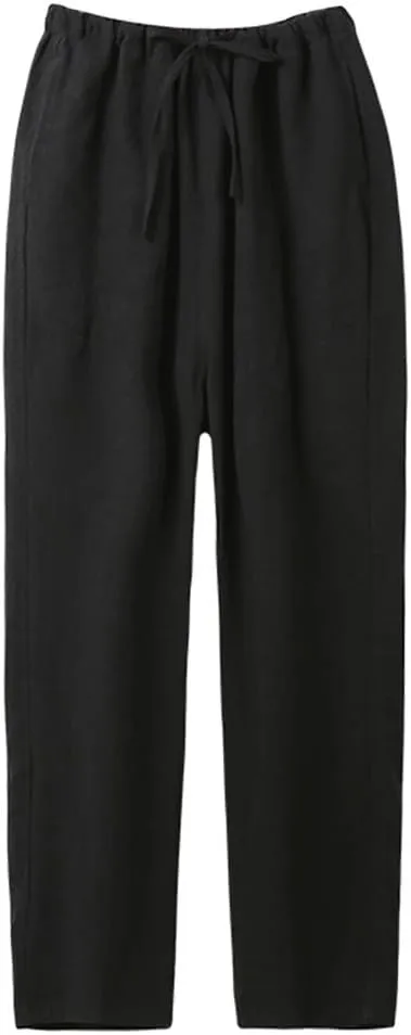 ZooBoo Martial Arts Harem Pants - Chinese Kung Fu Boho Hippie Baggy Buddha Yoga Balloon Trousers Clothing - Hemp and Cotton